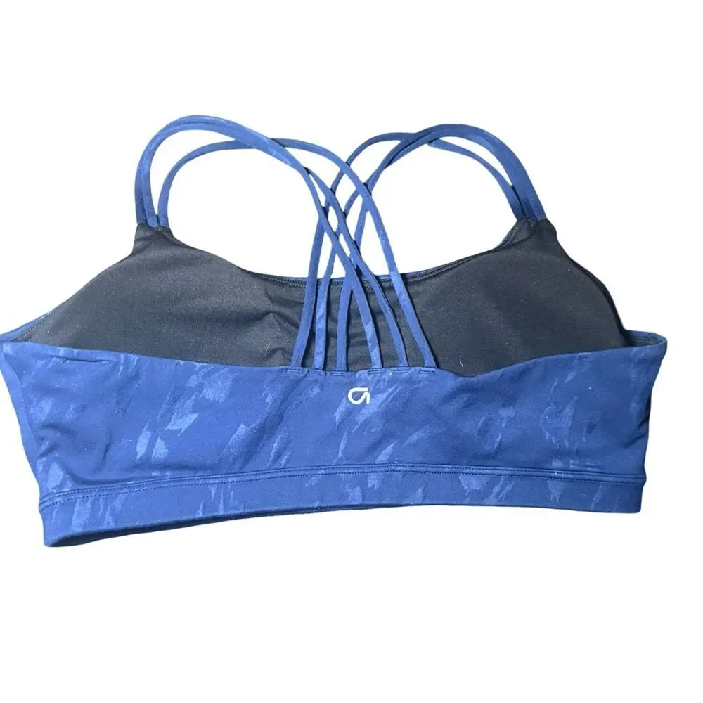 GapFit Eclipse Blue Strappy Sports Bra